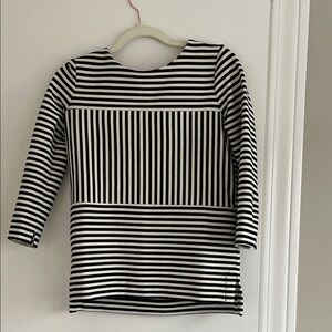 Madewell Striped Navy and White Blouse